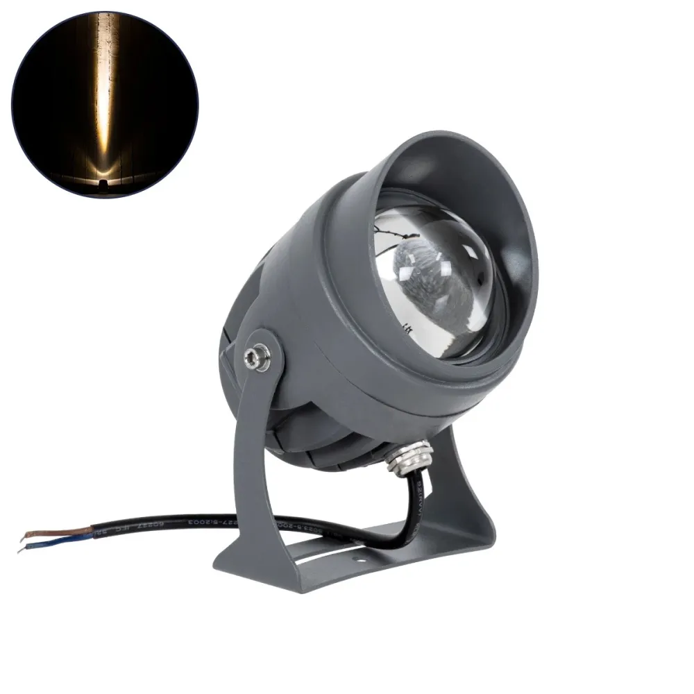 GLOBOSTAR® SPOTXENIA 90632 Αρχιτεκτονικό Σποτ Φωτισμου με Αντιθαμβωτική Γρίλια LED 16W 1760lm 3° DC 24V Αδιάβροχο IP65 Θερμό Λευκό 2700K Dimmable - Bridgelux COB Chip - Γκρι Ανθρακί - Μ9 x Π9 x Υ12cm - 3 Χρόνια Εγγύηση