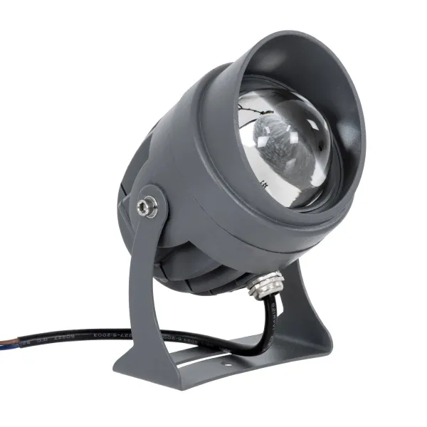 GLOBOSTAR® SPOT-XENIA 90632 Αρχιτεκτονικό Σποτ Φωτισμου LED 16W 1440lm 3° DC 24V Αδιάβροχο IP65 Θερμό Λευκό 3000K Dimmable - Γκρι Ανθρακί - Μ9 x Π9 x Υ12cm - 3 Χρόνια Εγγύηση