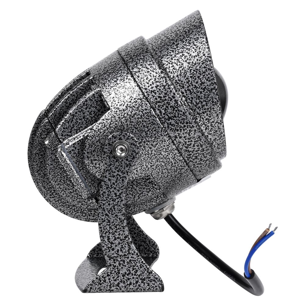 GLOBOSTAR® SPOTXENIA 90634 Σποτ Φωτισμου με Αντιθαμβωτική Γρίλια LED 16W 1360lm 3° DC 24V Αδιάβροχο IP65 Μπλε Dimmable - Bridgelux COB Chip - Σφυρήλατο Γκρι Ανθρακί - Μ9 x Π9 x Υ12cm - 3 Χρόνια Εγγύηση