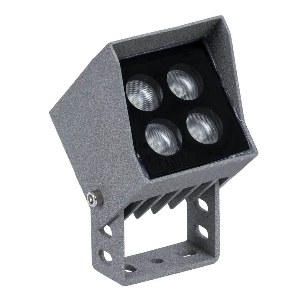 GloboStar® SPOT-JENA 90635 Σποτ Φωτισμου Wall Washer LED 8W 880lm 30° AC 220-240V Αδιάβροχο IP65 Μ8.5 x Π7.3 x Υ9.5cm Θερμό Λευκό 3000K - Γκρι Ανθρακί - 3 Years Warranty