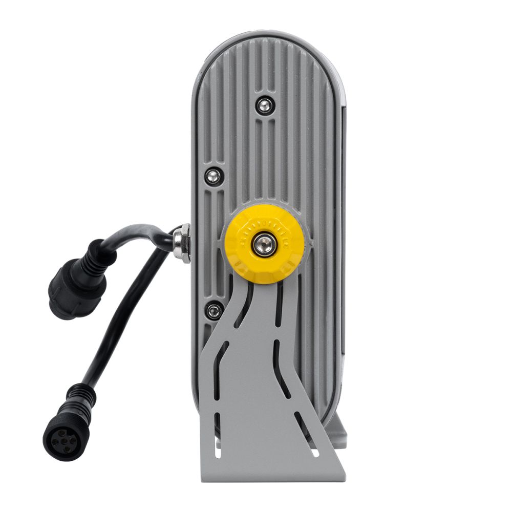 GLOBOSTAR® FLOODHENA 90642 Προβολέας Σποτ Wall Washer LED 36W 2880lm 30° DC 24V Αδιάβροχο IP65 Πολύχρωμο RGB Dimmable DMX512 - Bridgelux SMD Chip - Γκρι Ανθρακί - Μ30 x Π6 x Υ17cm - 3 Χρόνια Εγγύηση