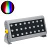 GLOBOSTAR® FLOODHENA 90643 Προβολέας Σποτ Wall Washer LED 48W 3840lm 30° DC 24V Αδιάβροχο IP65 Πολύχρωμο RGB Dimmable DMX512 - Bridgelux SMD Chip - Γκρι Ανθρακί - Μ39 x Π6 x Υ17cm - 3 Χρόνια Εγγύηση