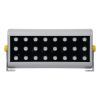 GLOBOSTAR® FLOODHENA 90643 Προβολέας Σποτ Wall Washer LED 48W 3840lm 30° DC 24V Αδιάβροχο IP65 Πολύχρωμο RGB Dimmable DMX512 - Bridgelux SMD Chip - Γκρι Ανθρακί - Μ39 x Π6 x Υ17cm - 3 Χρόνια Εγγύηση