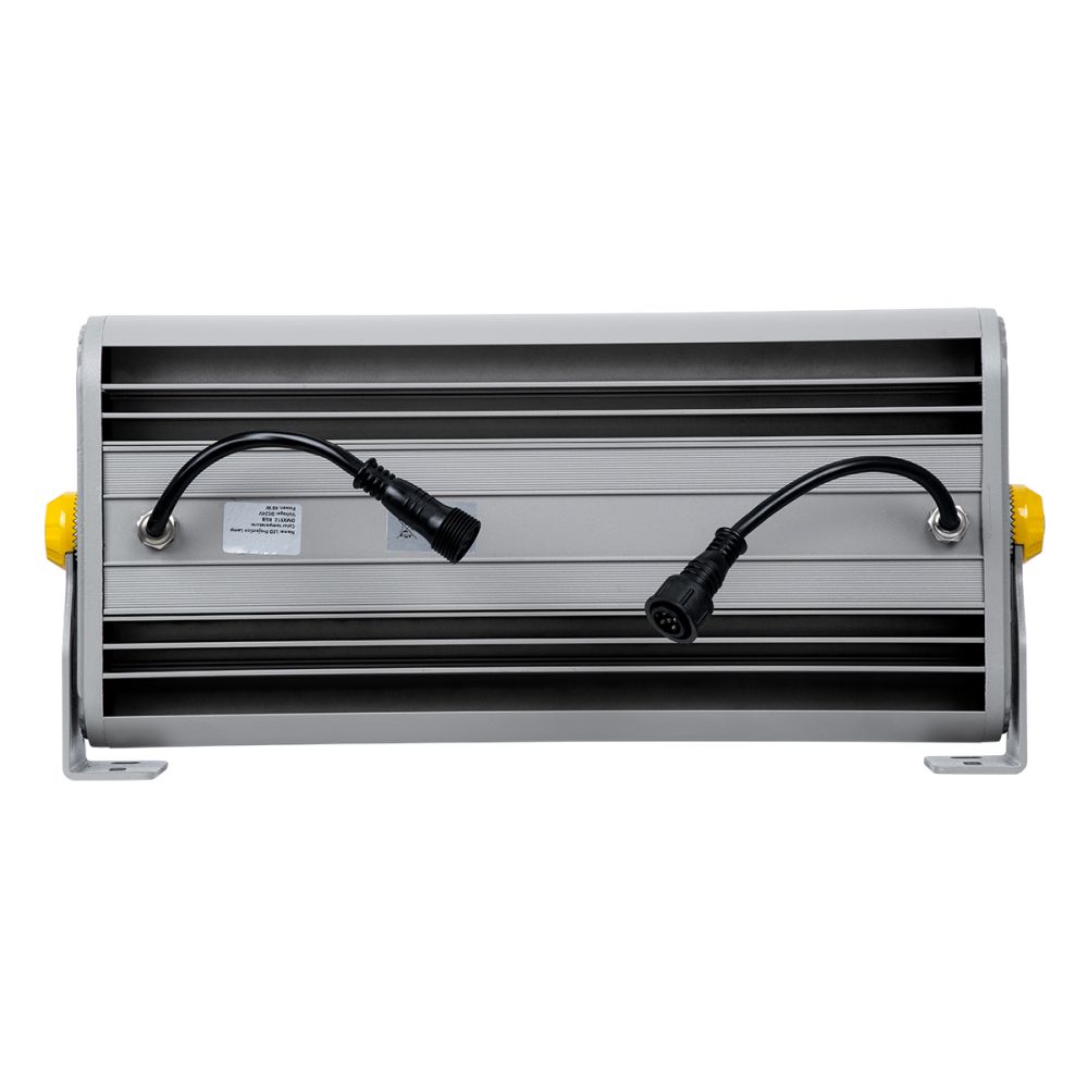 GLOBOSTAR® FLOODHENA 90643 Προβολέας Σποτ Wall Washer LED 48W 3840lm 30° DC 24V Αδιάβροχο IP65 Πολύχρωμο RGB Dimmable DMX512 - Bridgelux SMD Chip - Γκρι Ανθρακί - Μ39 x Π6 x Υ17cm - 3 Χρόνια Εγγύηση