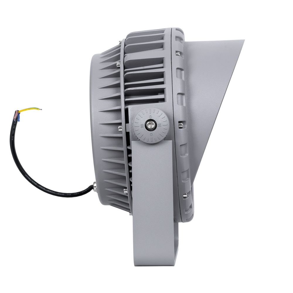 GLOBOSTAR® FLOODMENA 90644 Προβολέας Σποτ Wall Washer με Αντιθαμβωτική Γρίλια LED 24W 2160lm 30° AC 220-240V Αδιάβροχο IP65 Θερμό Λευκό 2700K - Bridgelux SMD Chip - Γκρι Ανθρακί - Μ23 x Π23 x Υ18cm - 3 Χρόνια Εγγύηση