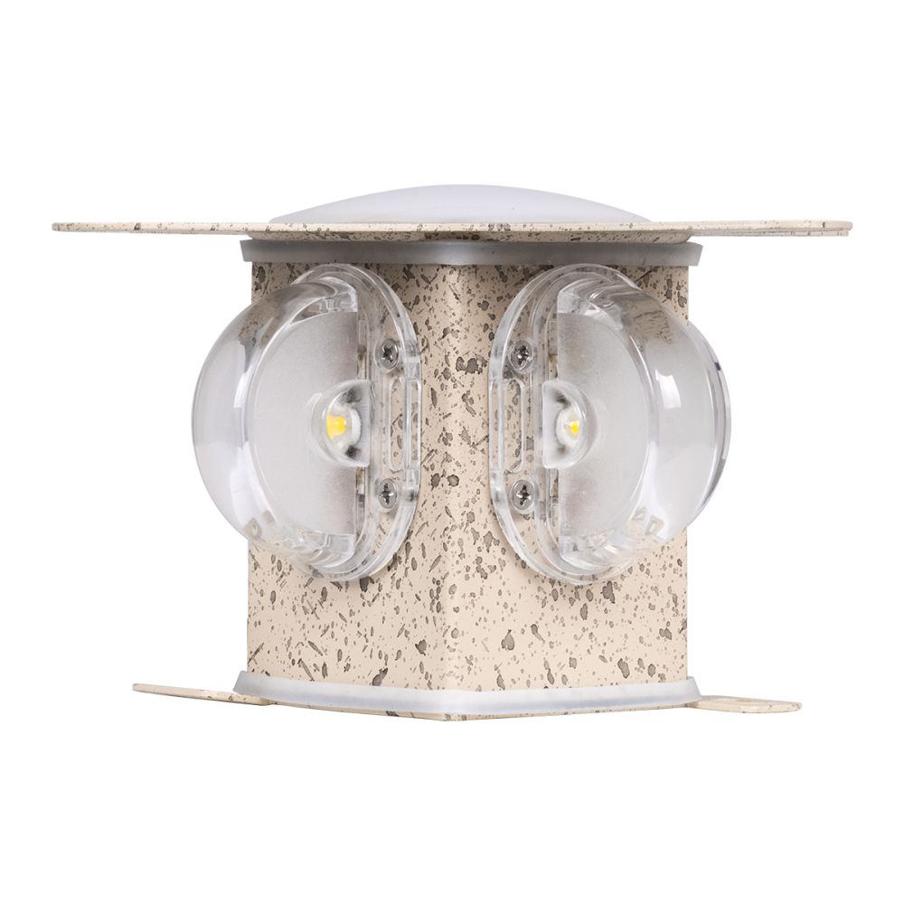 GLOBOSTAR® WALLLIGHT-CINA 90658 Μοντέρνο Φωτιστικό Τοίχου - Απλίκα LED 10W 1100lm 10° AC 220-240V Αδιάβροχο IP65 Θερμό Λευκό 2700K - CREE COB Chip & TÜV SÜD Driver - Μπεζ - Μ18.5 x Π18.5 x Υ8.5cm - 3 Χρόνια Εγγύηση