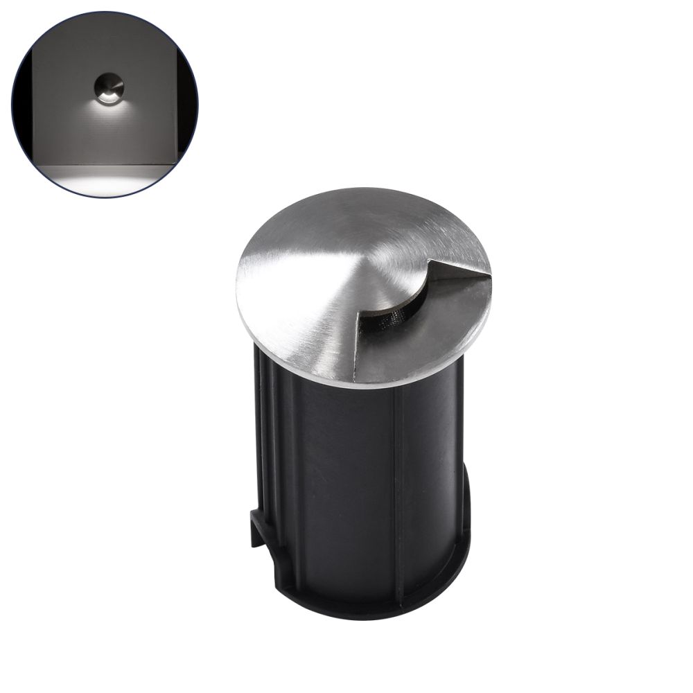 GLOBOSTAR® UNDERGROUNDRENA 90661 Χωνευτό Αρχιτεκτονικο Φωτιστικό Σποτ Δαπέδου LED 1W 115lm 30° DC 24V Αδιάβροχο IP68 Φυσικό Λευκό 4500K Dimmable - Bridgelux SMD Chip - Ανοξείδωτο Ατσάλι SS304 / Μ5 x Π5 x Υ9cm / Q4.2cm - 3 Χρόνια Εγγύηση