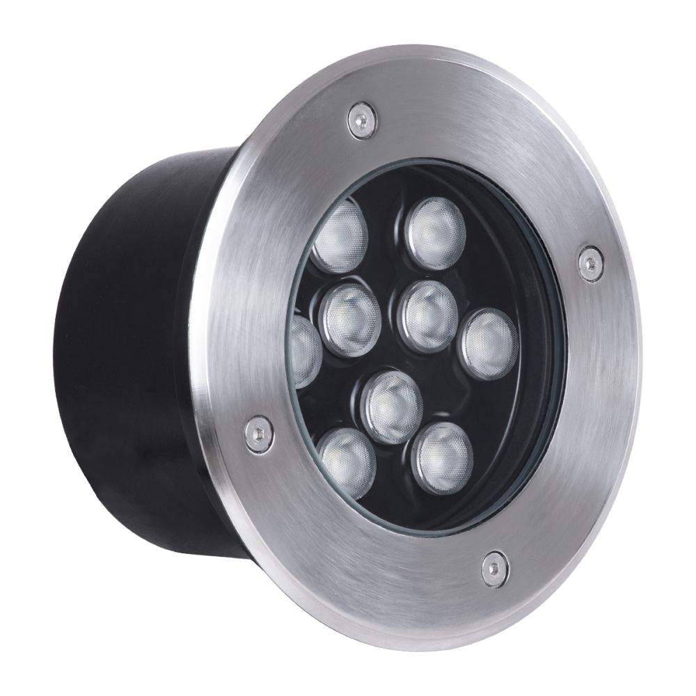 GLOBOSTAR® UNDERGROUNDTINA 90669 Χωνευτό Αρχιτεκτονικο Φωτιστικό Σποτ Δαπέδου LED 12W 1020lm 30° DC 24V Αδιάβροχο IP65 RGBW DMX512 Dimmable - Bridgelux SMD Chip - Ανοξείδωτο Ατσάλι SS304 - Μ16 x Π16 x Υ9cm / Q14cm - 3 Χρόνια Εγγύηση