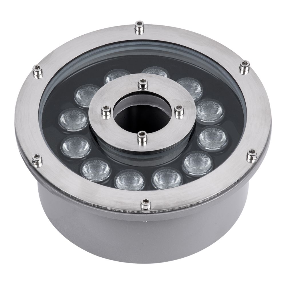 GLOBOSTAR® UNDERWATER-FINA 90675 Υποβρύχιος Προβολέας Σποτ για Σιντριβάνια/Πισίνες LED 9W 945lm 30° DC 24V Αδιάβροχο IP68 RGBW DMX512 Dimmable - Ανοξείδωτο Ατσάλι 304 - Φ16 x Υ8cm - 3 Χρόνια Εγγύηση