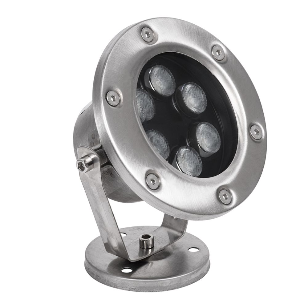 GLOBOSTAR® UNDERWATER-DINA 90677 Υποβρύχιος Προβολέας Σποτ για Σιντριβάνια/Πισίνες LED 9W 945lm 30° DC 24V Αδιάβροχο IP68 RGBW DMX512 Dimmable - Ανοξείδωτο Ατσάλι 304 - Μ12 x Π12 x Υ14cm - 3 Χρόνια Εγγύηση