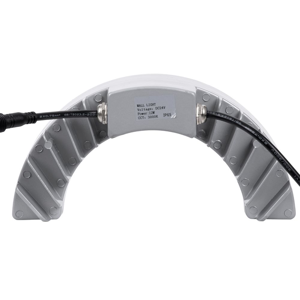 GLOBOSTAR® TREEWINA 90681 Κυρτή Μπάρα Φωτισμού Wall Washer για Φυτά - Δέντρα LED 12W 1320lm 30° DC 24V Αδιάβροχο IP65 Θερμό Λευκό 2700K Dimmable - Bridgelux SMD Chip - Γκρι Ανθρακί - Μ23.5 x Π7.5 x Υ12cm - 3 Χρόνια Εγγύηση