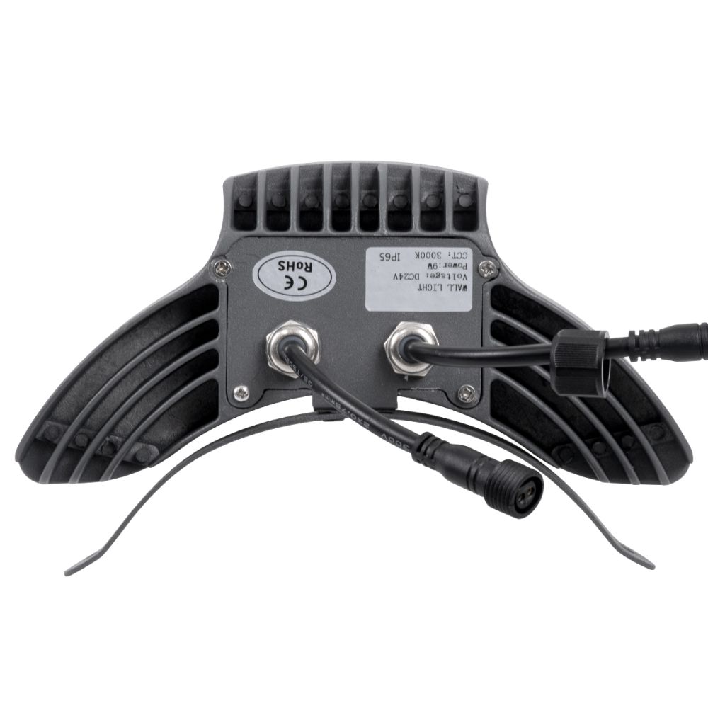 GLOBOSTAR® TREEPINA 90682 Κυρτή Μπάρα Φωτισμού Wall Washer για Φυτά - Δέντρα LED 9W 990lm 30° DC 24V Αδιάβροχο IP65 Θερμό Λευκό 2700K Dimmable - Bridgelux SMD Chip - Γκρι Ανθρακί - Μ20.5 x Π5.5 x Υ12cm - 3 Χρόνια Εγγύηση