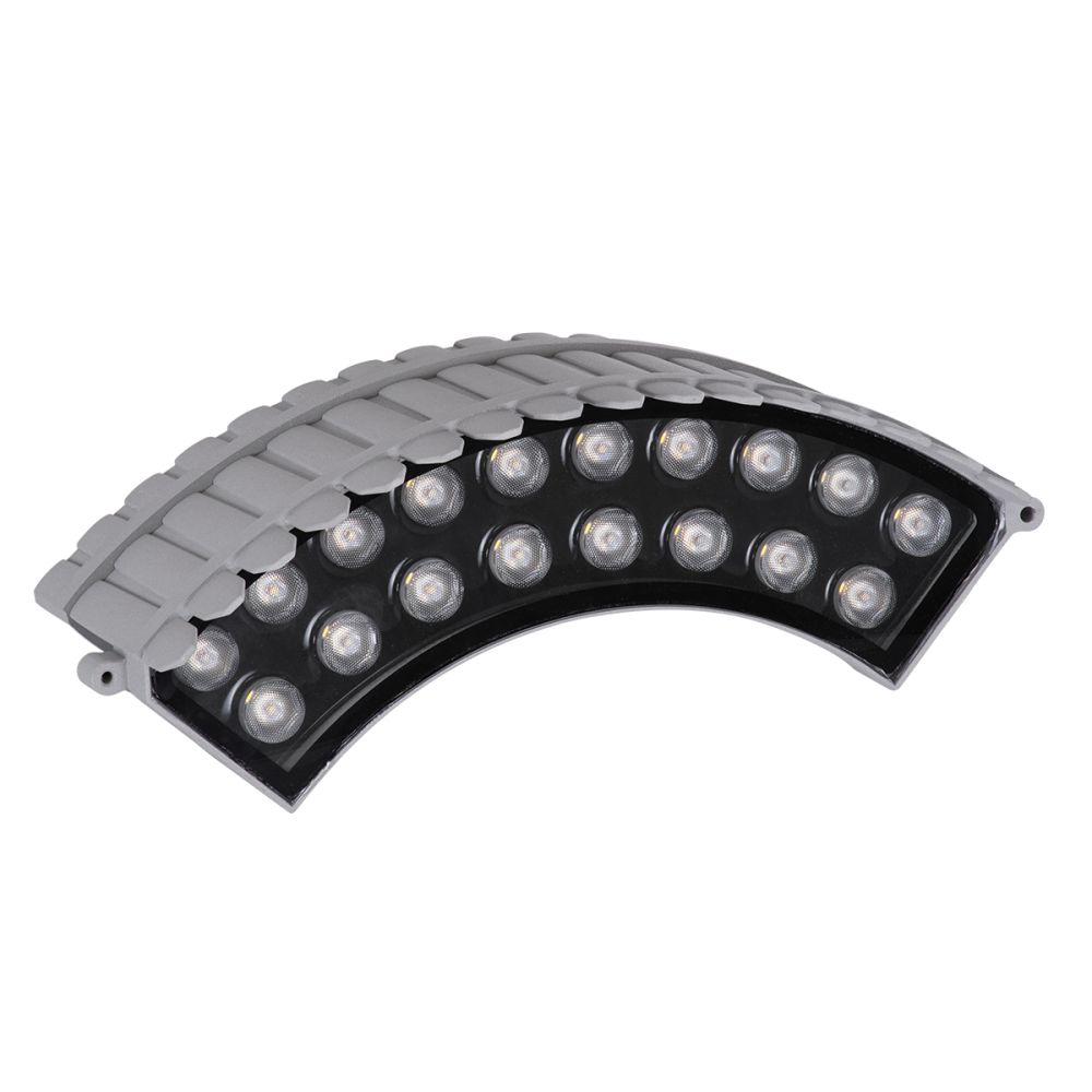 GLOBOSTAR® TREEJINA 90691 Κυρτή Μπάρα Φωτισμού Wall Washer για Φυτά - Δέντρα LED 18W 1710lm 10° DC 24V Αδιάβροχο IP67 Φυσικό Λευκό 4500K Dimmable - Bridgelux SMD Chip - Γκρι - Μ29 x Π11 x Υ10.5cm - 3 Χρόνια Εγγύηση