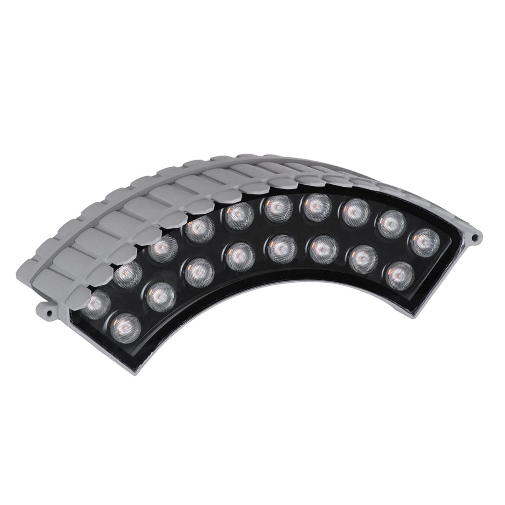 GLOBOSTAR® TREEJINA 90697 Κυρτή Μπάρα Φωτισμού Wall Washer για Φυτά - Δέντρα LED 18W 1530lm 10° DC 24V Αδιάβροχο IP67 Ultra Θερμό Λευκό 2200K Dimmable - Bridgelux SMD Chip - Γκρι - Μ29 x Π11 x Υ10.5cm - 3 Χρόνια Εγγύηση