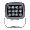 GLOBOSTAR® FLOODXENA 90699 Προβολέας Σποτ Wall Washer με Αντιθαμβωτική Γρίλια LED 24W 2040lm 10° DC 24V Αδιάβροχο IP65 Πολύχρωμο RGBW Dimmable DMX512 - Bridgelux SMD Chip - Γκρι Ανθρακί - Μ13 x Π11 x Υ15cm - 3 Χρόνια Εγγύηση