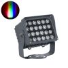 GLOBOSTAR® FLOODXENA 90700 Προβολέας Σποτ Wall Washer με Αντιθαμβωτική Γρίλια LED 48W 4080lm 10° DC 24V Αδιάβροχο IP65 Πολύχρωμο RGBW Dimmable DMX512 - Bridgelux SMD Chip - Γκρι Ανθρακί - Μ17.5 x Π12.5 x Υ18cm - 3 Χρόνια Εγγύηση