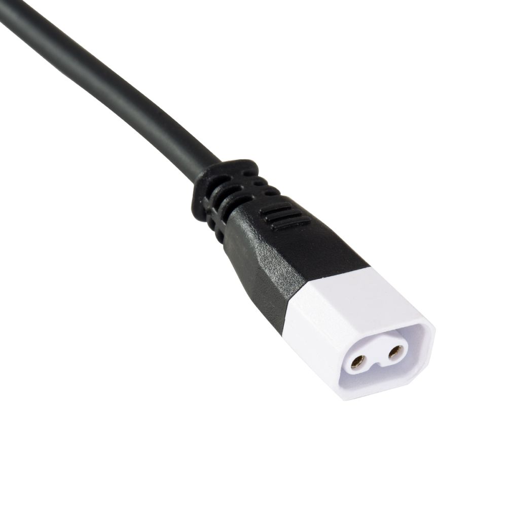 GLOBOSTAR® WWCONNECTOR 90704 2 Pin Σύνδεσμος Τροφοδοσίας για Wall Washers & Προβολείς με Είσοδο 2 x 0.5mm2 & Έξοδο 1 x Θηλυκό Βύσμα Αδιάβροχο IP65 - Μαύρο - Μ11 x Π2 x Υ1.2cm