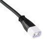 GLOBOSTAR® WWCONNECTOR 90704 2 Pin Σύνδεσμος Τροφοδοσίας για Wall Washers & Προβολείς με Είσοδο 2 x 0.5mm2 & Έξοδο 1 x Θηλυκό Βύσμα Αδιάβροχο IP65 - Μαύρο - Μ11 x Π2 x Υ1.2cm