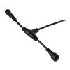 GLOBOSTAR® WWCONNECTOR 90707 5 Pin Σύνδεσμος Τροφοδοσίας I για Wall Washers & Προβολείς με Είσοδο 1 x Αρσενικό Βύσμα & Έξοδο 1 x Θηλυκό Βύσμα Αδιάβροχο IP65 - Μαύρο - Μ25.5 x Π17 x Υ2cm