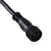 GLOBOSTAR® WWCONNECTOR 90707 5 Pin Σύνδεσμος Τροφοδοσίας I για Wall Washers & Προβολείς με Είσοδο 1 x Αρσενικό Βύσμα & Έξοδο 1 x Θηλυκό Βύσμα Αδιάβροχο IP65 - Μαύρο - Μ25.5 x Π17 x Υ2cm