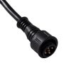 GLOBOSTAR® WWCONNECTOR 90707 5 Pin Σύνδεσμος Τροφοδοσίας I για Wall Washers & Προβολείς με Είσοδο 1 x Αρσενικό Βύσμα & Έξοδο 1 x Θηλυκό Βύσμα Αδιάβροχο IP65 - Μαύρο - Μ25.5 x Π17 x Υ2cm