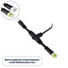 GLOBOSTAR® WWCONNECTOR 90709 5 Pin Σύνδεσμος Τροφοδοσίας I για Wall Washers & Προβολείς με Είσοδο 1 x Αρσενικό Βύσμα & Έξοδο 1 x Θηλυκό Βύσμα Αδιάβροχο IP65 - Μαύρο - Μ20 x Π11.5 x Υ1.5cm