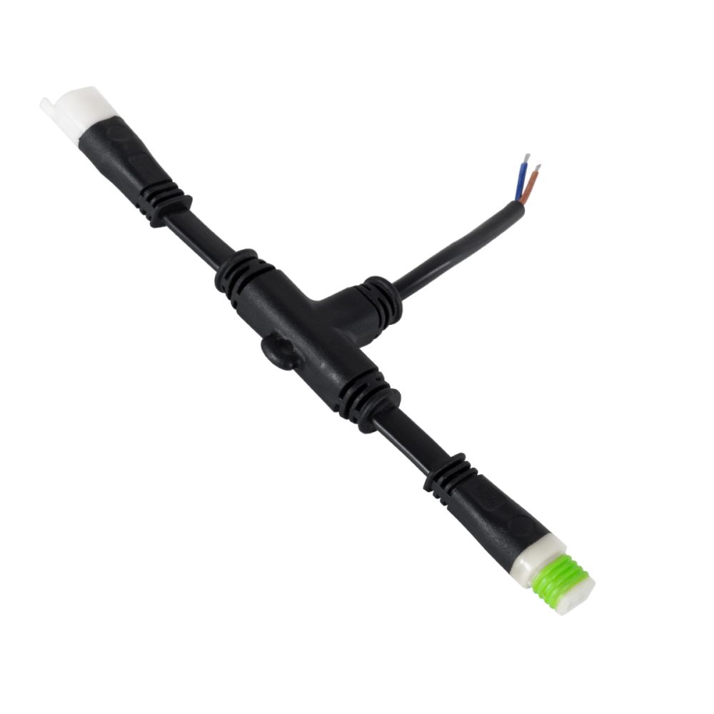 GLOBOSTAR® WWCONNECTOR 90709 5 Pin Σύνδεσμος Τροφοδοσίας I για Wall Washers & Προβολείς με Είσοδο 1 x Αρσενικό Βύσμα & Έξοδο 1 x Θηλυκό Βύσμα Αδιάβροχο IP65 - Μαύρο - Μ20 x Π11.5 x Υ1.5cm
