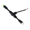 GLOBOSTAR® WWCONNECTOR 90711 5 Pin Σύνδεσμος Τροφοδοσίας I για Wall Washers & Προβολείς με Είσοδο 1 x Αρσενικό Βύσμα & Έξοδο 1 x Θηλυκό Βύσμα Αδιάβροχο IP65 - Μαύρο - Μ20 x Π11.5 x Υ1.5cm