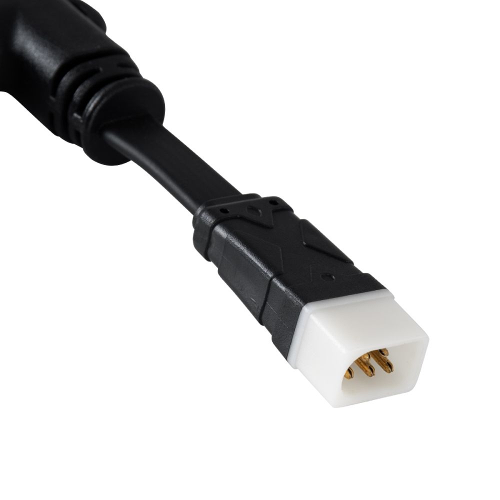 GLOBOSTAR® WWCONNECTOR 90711 5 Pin Σύνδεσμος Τροφοδοσίας I για Wall Washers & Προβολείς με Είσοδο 1 x Αρσενικό Βύσμα & Έξοδο 1 x Θηλυκό Βύσμα Αδιάβροχο IP65 - Μαύρο - Μ20 x Π11.5 x Υ1.5cm