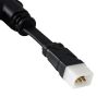 GLOBOSTAR® WWCONNECTOR 90711 5 Pin Σύνδεσμος Τροφοδοσίας I για Wall Washers & Προβολείς με Είσοδο 1 x Αρσενικό Βύσμα & Έξοδο 1 x Θηλυκό Βύσμα Αδιάβροχο IP65 - Μαύρο - Μ20 x Π11.5 x Υ1.5cm
