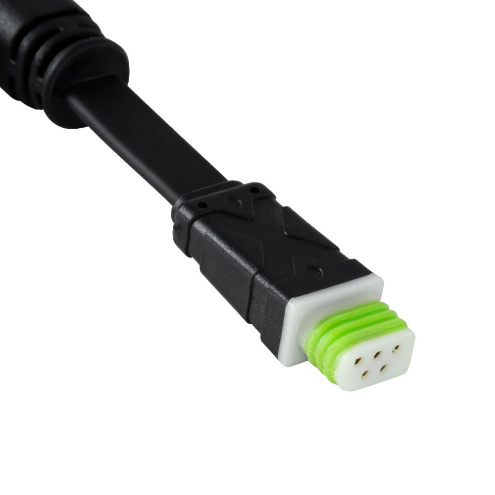 GLOBOSTAR® WWCONNECTOR 90711 5 Pin Σύνδεσμος Τροφοδοσίας I για Wall Washers & Προβολείς με Είσοδο 1 x Αρσενικό Βύσμα & Έξοδο 1 x Θηλυκό Βύσμα Αδιάβροχο IP65 - Μαύρο - Μ20 x Π11.5 x Υ1.5cm