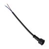 GLOBOSTAR® WWCONNECTOR 90715 2 Pin Σύνδεσμος Τροφοδοσίας για Wall Washers & Προβολείς με Είσοδο 2 x 0.5mm2 & Έξοδο 1 x Αρσενικό Βύσμα Αδιάβροχο IP65 - Μαύρο - Μ21 x Π2 x Υ2cm
