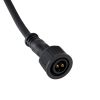 GLOBOSTAR® WWCONNECTOR 90715 2 Pin Σύνδεσμος Τροφοδοσίας για Wall Washers & Προβολείς με Είσοδο 2 x 0.5mm2 & Έξοδο 1 x Αρσενικό Βύσμα Αδιάβροχο IP65 - Μαύρο - Μ21 x Π2 x Υ2cm