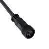 GLOBOSTAR® WWCONNECTOR 90716 2 Pin Σύνδεσμος Τροφοδοσίας για Wall Washers & Προβολείς με Είσοδο 2 x 0.5mm2 & Έξοδο 1 x Θηλυκό Βύσμα Αδιάβροχο IP65 - Μαύρο - Μ21 x Π1.5 x Υ1.5cm