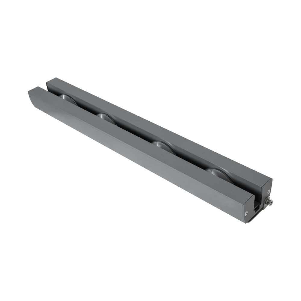 GLOBOSTAR® WINDOWARTE 90725 Φωτιστικό Ανάδειξης Παραθύρων LED 36W 2880lm 8°x180° DC 24V Αδιάβροχο IP67 Πολύχρωμο RGBW Dimmable DMX512 - CREE XPE Chip - Γκρι Ανθρακί - Μ50 x Π7 x Υ4.5cm - 3 Χρόνια Εγγύηση