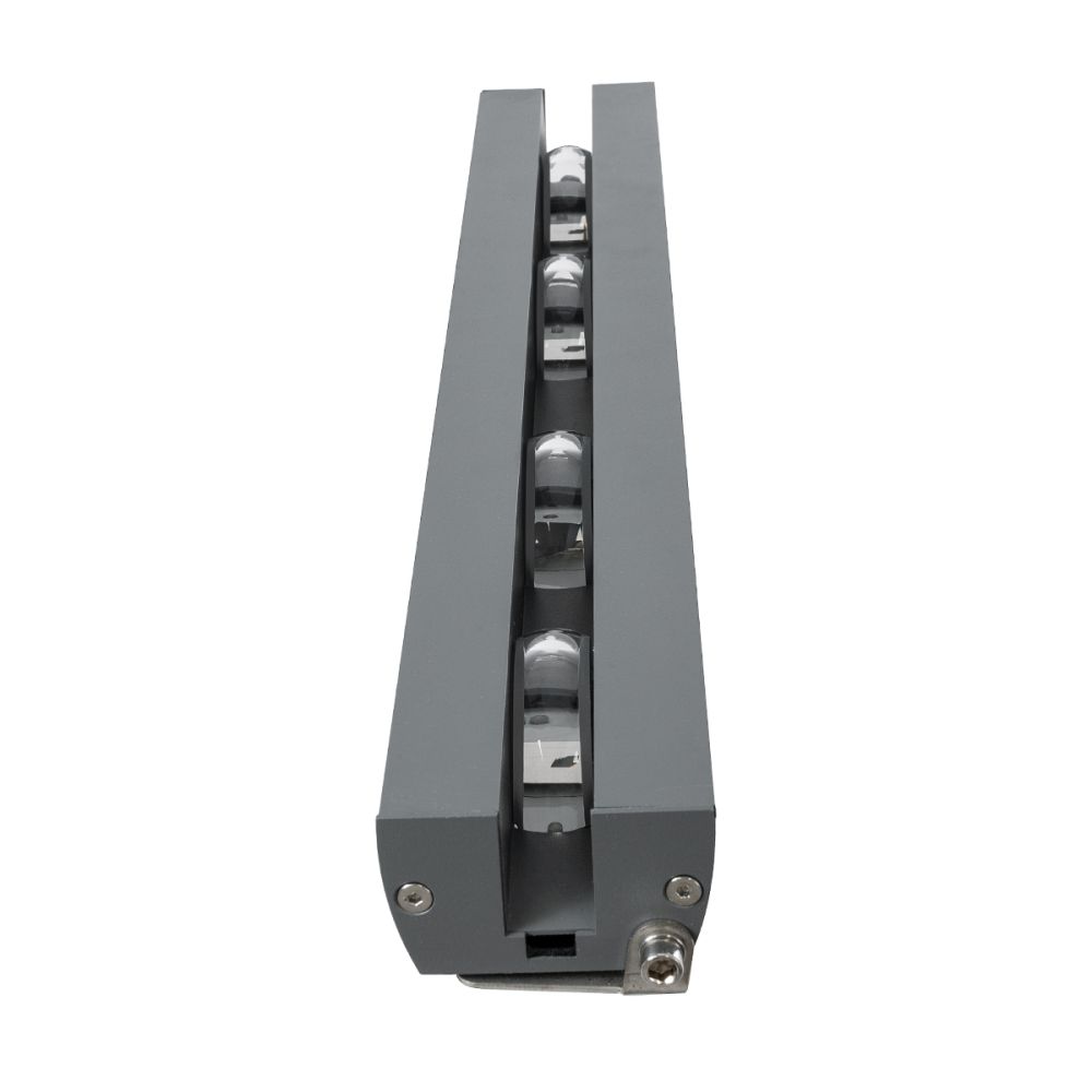 GLOBOSTAR® WINDOWARTE 90725 Φωτιστικό Ανάδειξης Παραθύρων LED 36W 2880lm 8°x180° DC 24V Αδιάβροχο IP67 Πολύχρωμο RGBW Dimmable DMX512 - CREE XPE Chip - Γκρι Ανθρακί - Μ50 x Π7 x Υ4.5cm - 3 Χρόνια Εγγύηση
