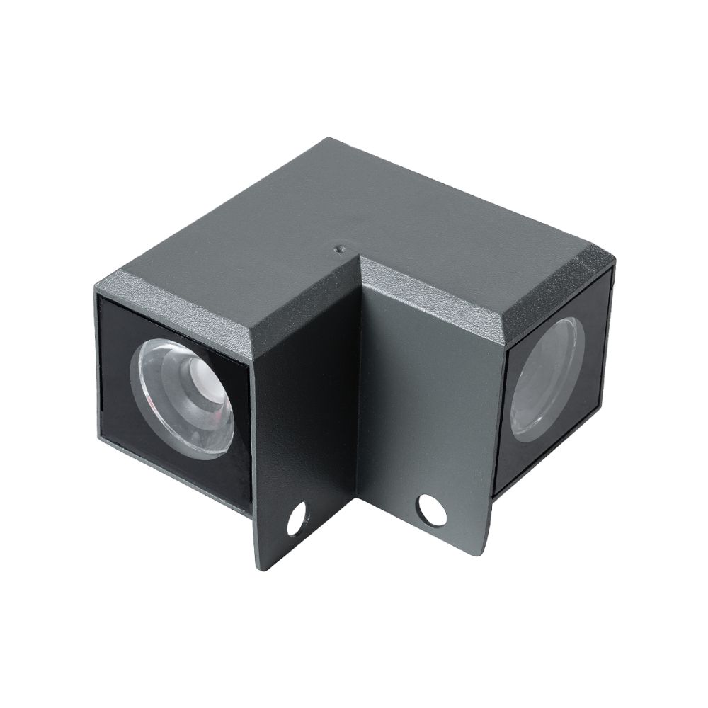 GLOBOSTAR® WALLDONA 90730 Γωνιακό Φωτιστικό LED 10W 1050lm 10° DC 24V Αδιάβροχο IP66 Ultra Θερμό Λευκό 2200K Dimmable - CREE XPE Chip - Γκρι Ανθρακί - Μ8 x Π8 x Υ6cm - 3 Χρόνια Εγγύηση