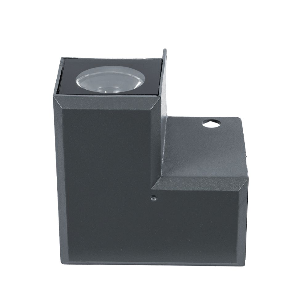 GLOBOSTAR® WALLDONA 90730 Γωνιακό Φωτιστικό LED 10W 1050lm 10° DC 24V Αδιάβροχο IP66 Ultra Θερμό Λευκό 2200K Dimmable - CREE XPE Chip - Γκρι Ανθρακί - Μ8 x Π8 x Υ6cm - 3 Χρόνια Εγγύηση