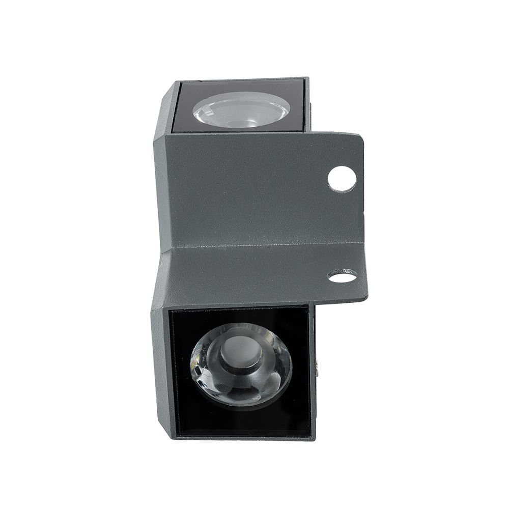 GLOBOSTAR® WALLDONA 90732 Γωνιακό Φωτιστικό LED 10W 1150lm 10° DC 24V Αδιάβροχο IP66 Φυσικό Λευκό 4500K Dimmable - CREE XPE Chip - Γκρι Ανθρακί - Μ8 x Π8 x Υ6cm - 3 Χρόνια Εγγύηση