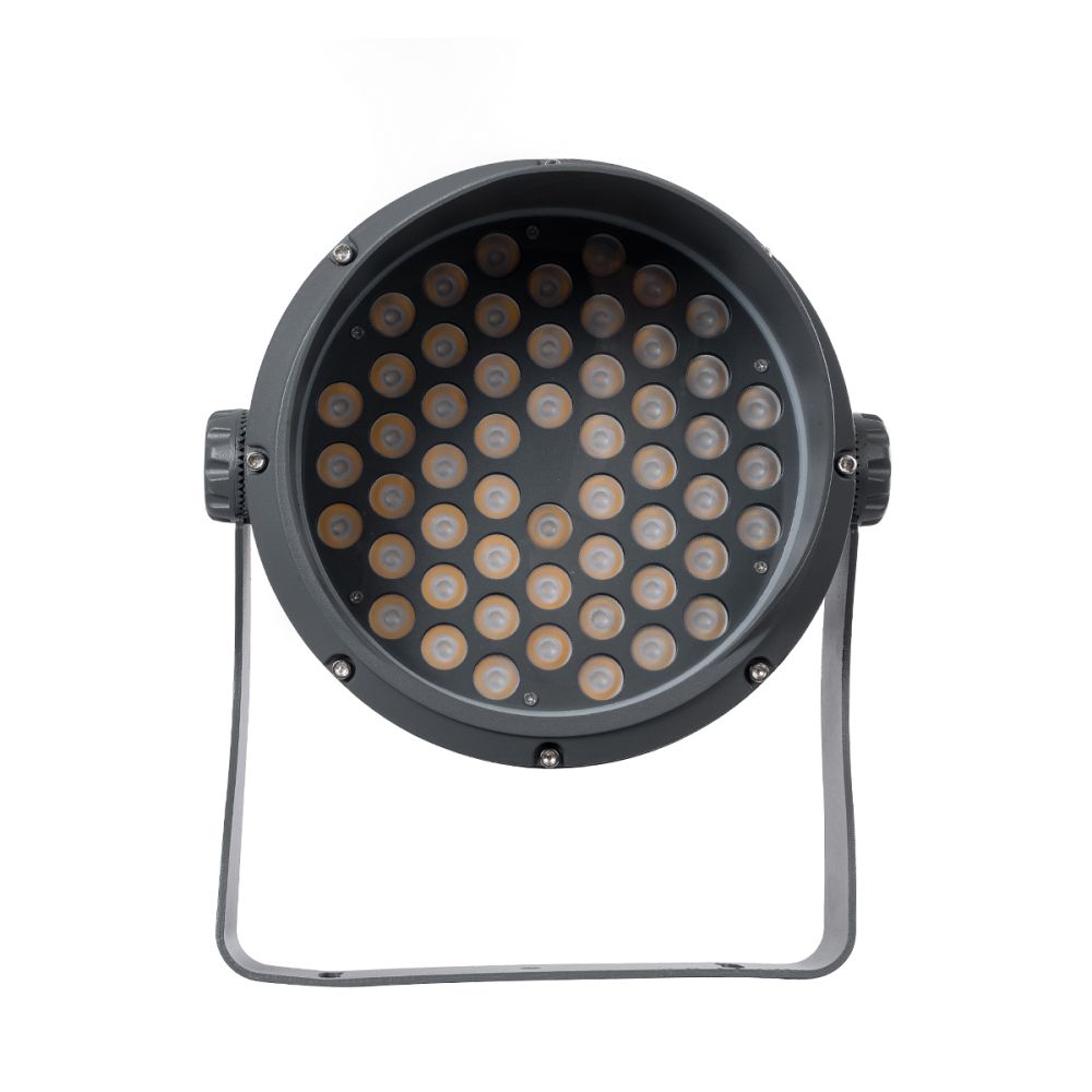 GLOBOSTAR® FLOODIMO 90743 Προβολέας Σποτ Wall Washer με Αντιθαμβωτική Γρίλια LED 54W 4860lm 10° AC 220-240V Αδιάβροχο IP67 Θερμό Λευκό 2700K - Bridgelux SMD Chip - Γκρι Ανθρακί - Μ26 x Π28 x Υ35cm - 3 Χρόνια Εγγύηση