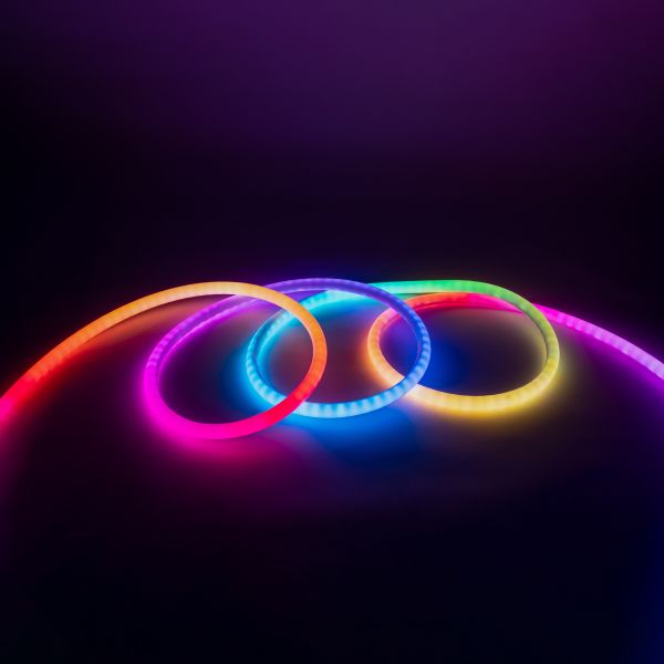 GLOBOSTAR® NEONIO-D 90756 Ψηφιακή Pixel Addressable Ταινία Neon Flex LED 14.4W/m 864lm/m 360° DC 12V Αδιάβροχο IP65 60 x SMD5050 Chip/m 20 x Pixel/m Πολύχρωμο RGB Dimmable SPI/TTL Protocol IC SM16703P/WS2811/WS2812 - Sanan SMD Chip - Μ1000 x Π2 x Υ2cm - Ρ