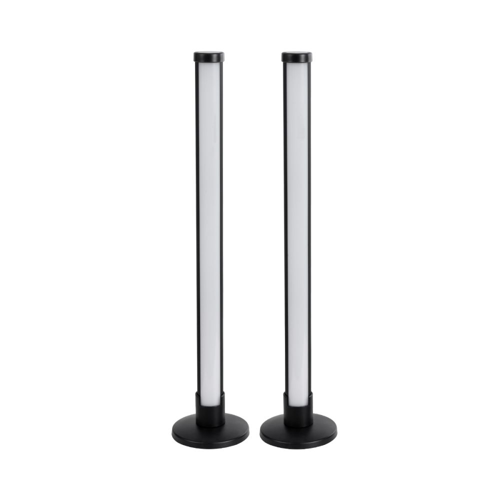 GLOBOSTAR® DIGICOLUMN 90760 Μοντέρνο Επιτραπέζιο Φωτιστικό LED 16W 1280lm 180° DC 5V IP20 RGB Dimmable - Lumileds SMD Chip - Μαύρο - Μ3 x Π3 x Υ45cm - Σετ 2 Τεμαχίων - 2 Χρόνια Εγγύηση