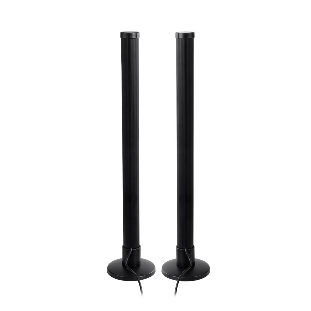 GLOBOSTAR® DIGICOLUMN 90760 Μοντέρνο Επιτραπέζιο Φωτιστικό LED 16W 1280lm 180° DC 5V IP20 RGB Dimmable - Lumileds SMD Chip - Μαύρο - Μ3 x Π3 x Υ45cm - Σετ 2 Τεμαχίων - 2 Χρόνια Εγγύηση