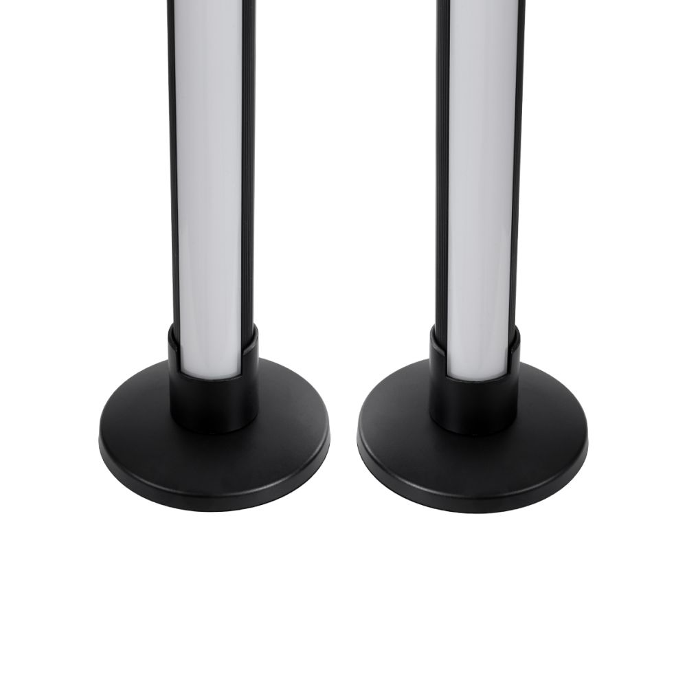 GLOBOSTAR® DIGICOLUMN 90760 Μοντέρνο Επιτραπέζιο Φωτιστικό LED 16W 1280lm 180° DC 5V IP20 RGB Dimmable - Lumileds SMD Chip - Μαύρο - Μ3 x Π3 x Υ45cm - Σετ 2 Τεμαχίων - 2 Χρόνια Εγγύηση