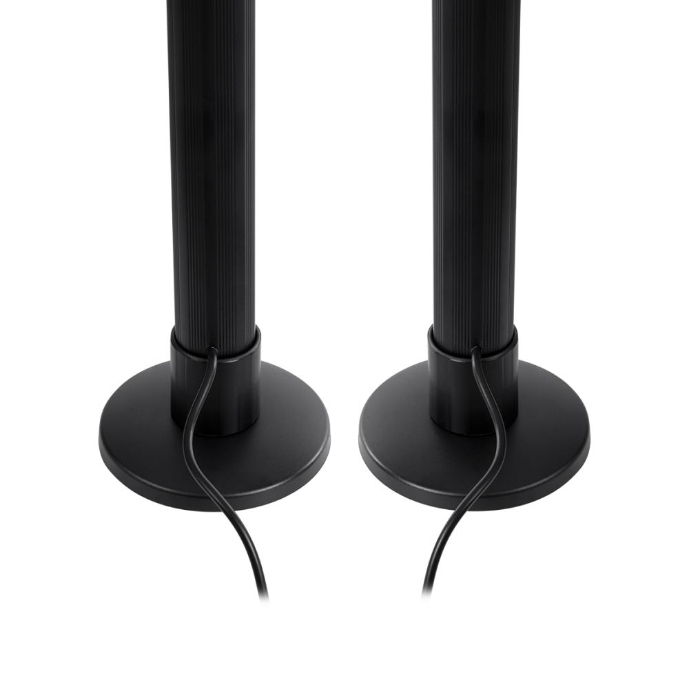GLOBOSTAR® DIGICOLUMN 90760 Μοντέρνο Επιτραπέζιο Φωτιστικό LED 16W 1280lm 180° DC 5V IP20 RGB Dimmable - Lumileds SMD Chip - Μαύρο - Μ3 x Π3 x Υ45cm - Σετ 2 Τεμαχίων - 2 Χρόνια Εγγύηση