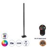 GLOBOSTAR® DIGICOLUMN 90762 Μοντέρνο Επιδαπέδιο Γραμμικό Ψηφιακό Φωτιστικό Digital Pixel Symphony Bar με RF Ασύρματο Χειριστήριο LED 12W 960lm 90° DC 5V με USB 2.0 IP20 Πολύχρωμο RGB Dimmable - Μαύρο - Μ3.4 x Π2.5 x Υ122cm - 2 Χρόνια Εγγύηση