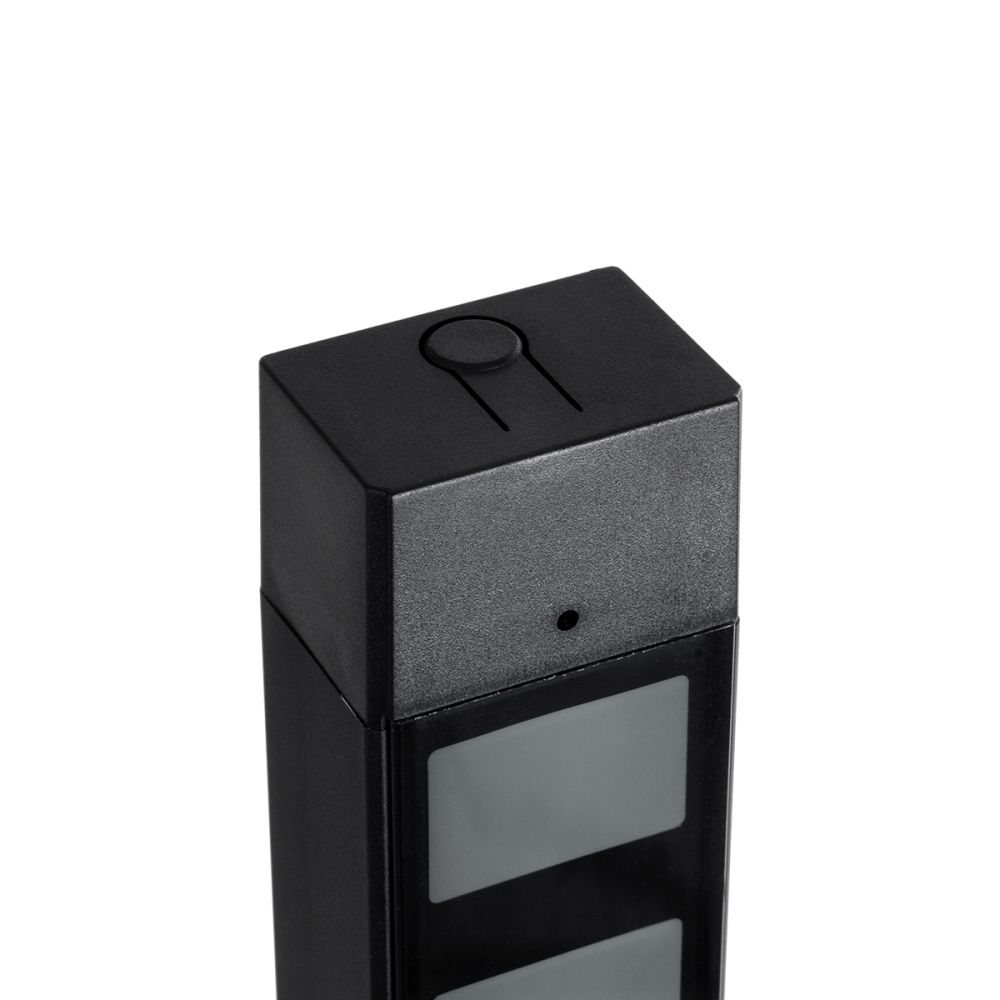 GLOBOSTAR® DIGICOLUMN 90762 Μοντέρνο Επιδαπέδιο Γραμμικό Ψηφιακό Φωτιστικό Digital Pixel Symphony Bar με RF Ασύρματο Χειριστήριο LED 12W 960lm 90° DC 5V με USB 2.0 IP20 Πολύχρωμο RGB Dimmable - Μαύρο - Μ3.4 x Π2.5 x Υ122cm - 2 Χρόνια Εγγύηση