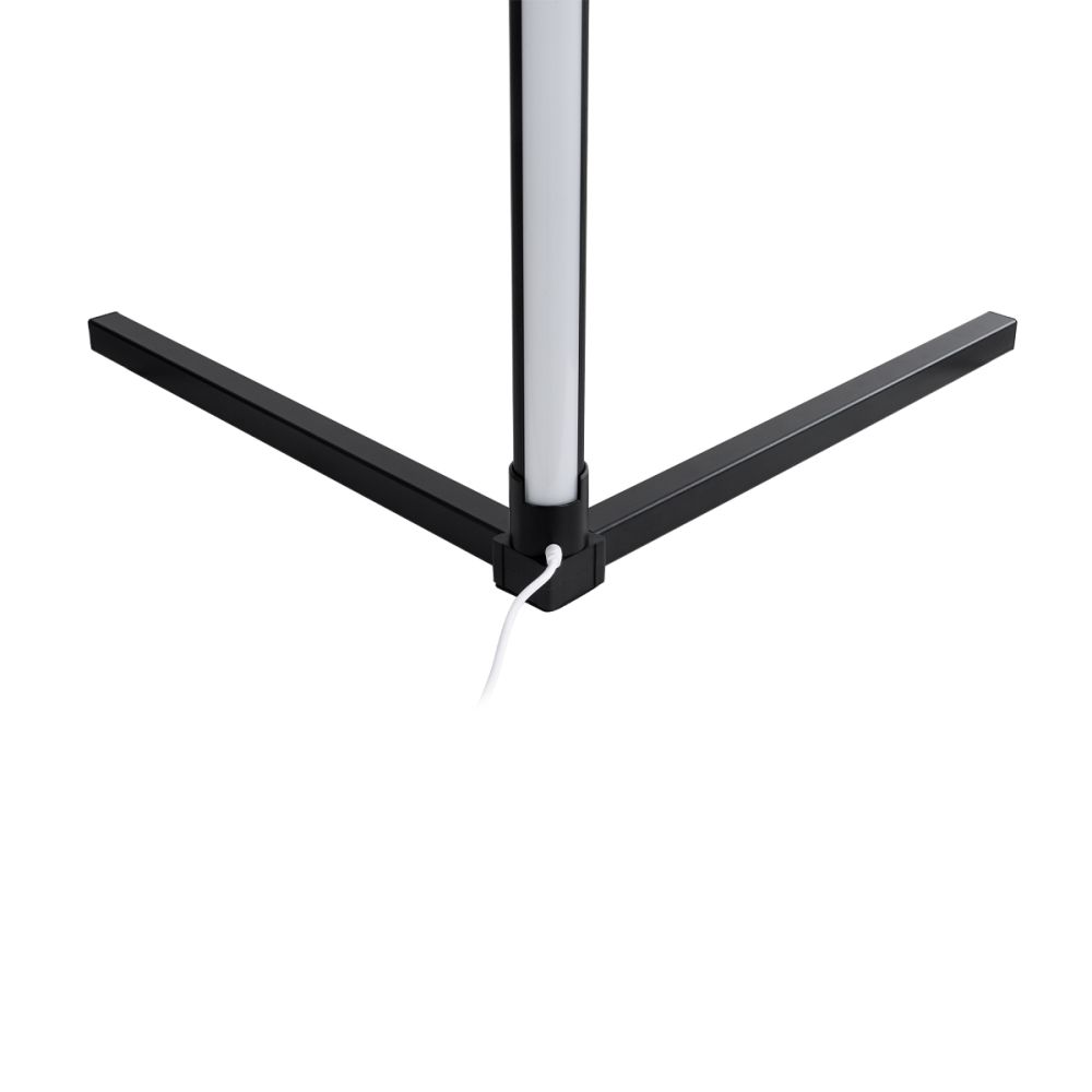 GLOBOSTAR® DIGICOLUMN 90763 Μοντέρνο Επιδαπέδιο Γραμμικό Ψηφιακό Φωτιστικό Digital Pixel Symphony Bar με RF Ασύρματο Χειριστήριο LED 16W 1280lm 180° DC 5V με USB 2.0 IP20 Πολύχρωμο RGB Dimmable - Μαύρο - Φ3 x Υ165cm - 2 Χρόνια Εγγύηση