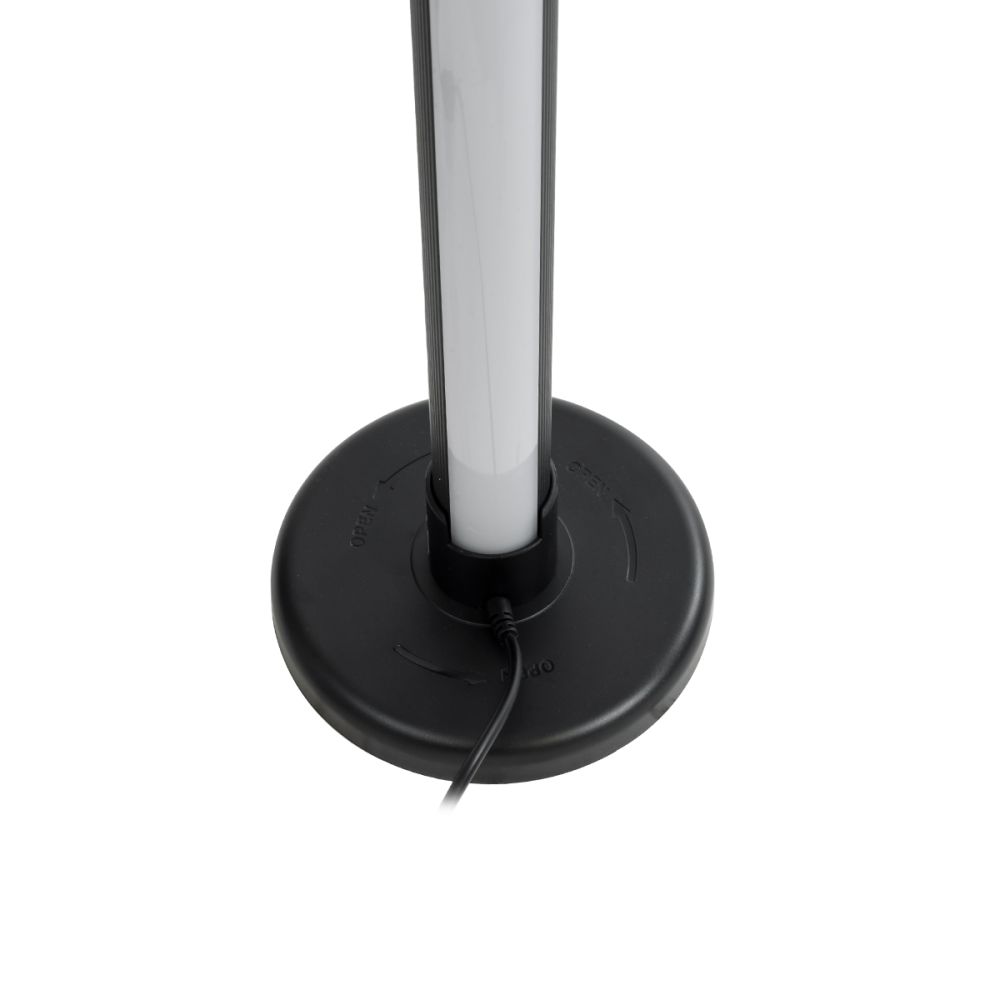 GLOBOSTAR® DIGICOLUMN 90764 Μοντέρνο Επιδαπέδιο Γραμμικό Ψηφιακό Φωτιστικό Digital Pixel Symphony Bar με RF Ασύρματο Χειριστήριο LED 16W 1280lm 180° DC 5V με USB 2.0 IP20 Πολύχρωμο RGB Dimmable - Μαύρο - Φ3 x Υ165cm - 2 Χρόνια Εγγύηση
