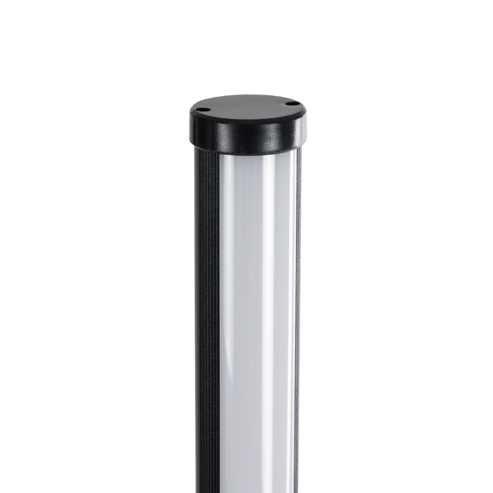 GLOBOSTAR® DIGICOLUMN 90764 Μοντέρνο Επιδαπέδιο Γραμμικό Ψηφιακό Φωτιστικό Digital Pixel Symphony Bar με RF Ασύρματο Χειριστήριο LED 16W 1280lm 180° DC 5V με USB 2.0 IP20 Πολύχρωμο RGB Dimmable - Μαύρο - Φ3 x Υ165cm - 2 Χρόνια Εγγύηση